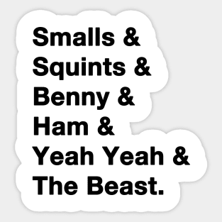 The Sandlot Names Sticker